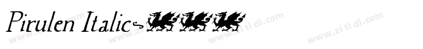 Pirulen Italic字体转换